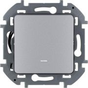 Выключатель 1-кл. Inspiria 10А IP20 250В 10AX с подсветкой/индикацией механизм алюм. IEK 673612